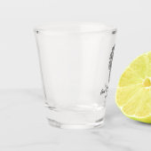 Westerse trouwgunst handgetekende cactus shot glas (Links)