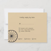 Westerse trouwtwijgframes, wagenwiel, lasso save the date (Achterkant)