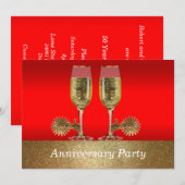 Westerse trouwuitnodiging jubileumfeest kaart (Voorkant / Achterkant)