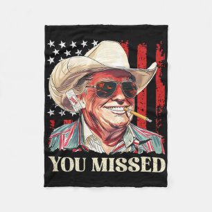 Westerse Trump Cowboy Je hebt Trump 2025-vlag gemi Fleece Deken