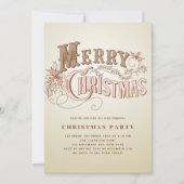 Westerse typografie feestelijke uitnodiging (Voorkant)