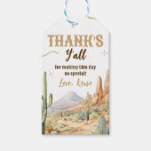 Westerse verjaardag bedankt-tag cadeaulabel (Voorkant)