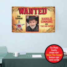 Westerse Verjaardag Gezocht Poster Banner, Cowboy