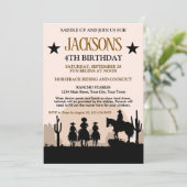 Westerse Verjaardagsfeest Kaart (Staand voorkant)