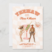 Westerse verjaardagsuitnodiging Feest Gezamenlijk Kaart (Voorkant)