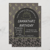 Westerse verjaardagsuitnodiging  kaart (Voorkant / Achterkant)