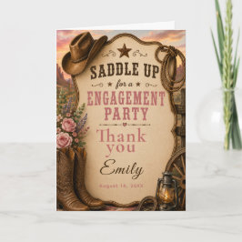 Westerse Verlobingspartij Bedankkaart