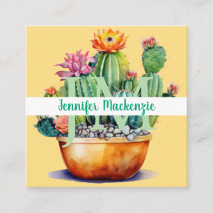 Westerse vetplanten Cactussen Cactus Vierkante Visitekaartje