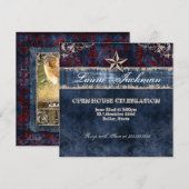 Westerse vintage afstudeerfoto kaart USA Star (Voorkant / Achterkant)