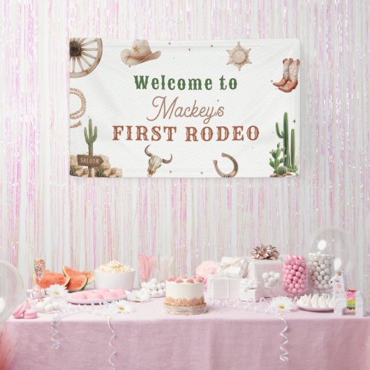 Westerse Vintage Cowboy Rodeo Spandoek (Feest)