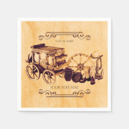 Westerse Vintage Landelijke Elegante Bruiloft Servetten