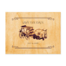 Westerse Vintage Landelijke Trouw Save The Date