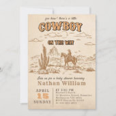 Westerse Vintage Rodeo Baby Shower Uitnodiging (Voorkant)