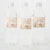 Westerse Vintage Rodeo Verjaardag Waterfles Etiket (Flessen)