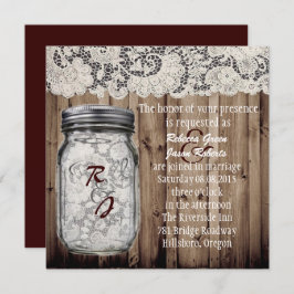 westerse vintage schuur houten kant metson jar tro kaart