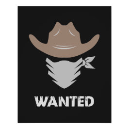 Westerse vogelvrije cowboy gezocht perfect poster