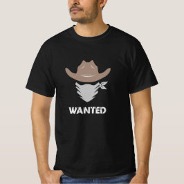 Westerse vogelvrije cowboy gezocht t-shirt