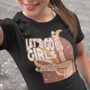 Westerse vrijgezelle dame Laat we gaan meiden fees T-shirt