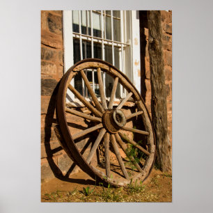 Westerse Wagenwiel Poster
