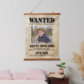 Westerse Wanted Poster Verjaardag Hangend Wandkleed (Slaapkamer)