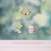 Westerse waterverf bruid & bruidegom signature dra acryl bord (Neutraal)