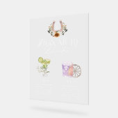 Westerse waterverf bruid & bruidegom signature dra acryl bord (Hoek)