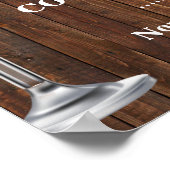 Westerse Welkom Bubbles & Brews Koppel Bruiloft Poster (Hoek)