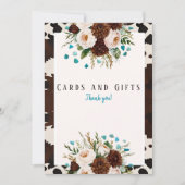Westerse Wilde Bloem Turquoise "Kaarten & Cadeaus" Kaart (Voorkant)