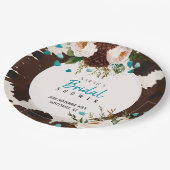 Westerse Wilde Bloemen Rustieke Boho Papieren Bordje (Gekanteld)