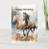 Westerse Wilde Paard Kaart (Voorkant)