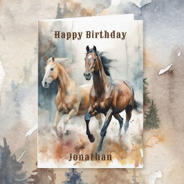 Westerse Wilde Paarden Kaart