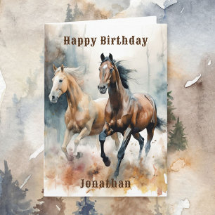 Westerse Wilde Paarden Kaart