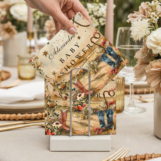 Westerse woestijn baby shower servet
