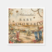 Westerse woestijn baby shower servet (Voorkant)