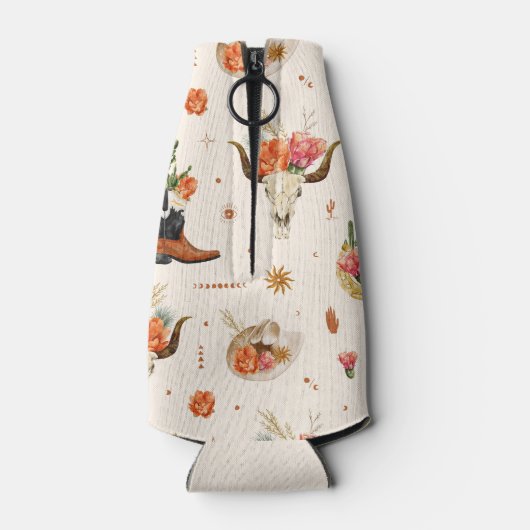 Westerse Woestijn Cactus Cowboy Hoed Persoonlijke  Flesjeskoeler (Achterkant)