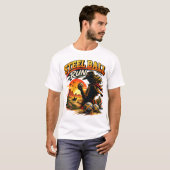 Westerse Woestijn Ruiter Retro Silhouet T-shirt (Voorkant volledig)