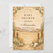 Westerse Woestijn Wilde Bloem Baby Shower Kaart (Voorkant)