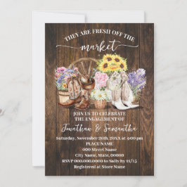 Westerse Ze zijn vers van de markt Trouwfeestuitno Kaart