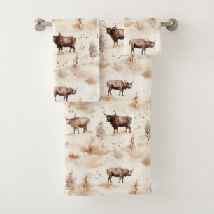 Westerse Zuidwestelijke Dier Schotse Hooglanders K Bad Handdoek