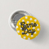 Westerse Zwarte & Gouden Game Day Ronde Button 3,2 Cm (Voorkant /achterkant)