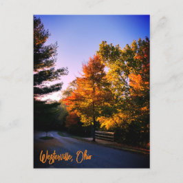 Westerville Ohio in de herfst Briefkaart