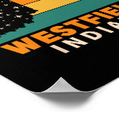 Westfield Indiana Totale Zonsverduistering 2024 Poster (Hoek)