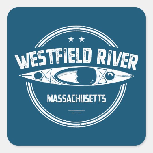 Westfield Massachusetts Kayaking Vierkante Sticker (Voorkant)