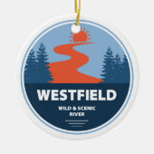 Westfield Wild and Scenic River Massachusetts Keramisch Ornament (Voorkant)