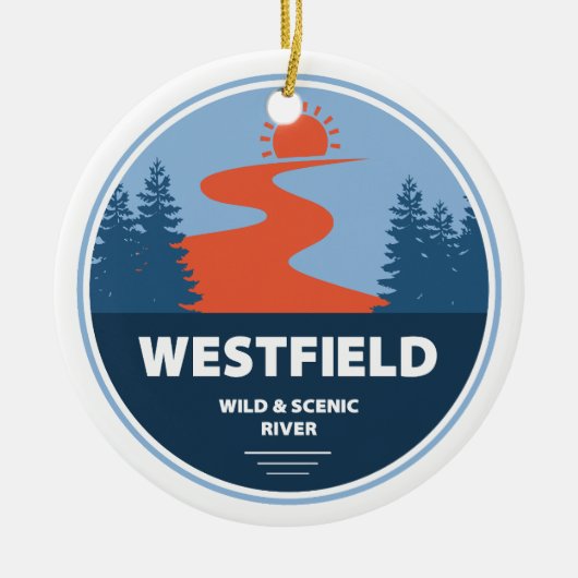 Westfield Wild and Scenic River Massachusetts Keramisch Ornament (Voorkant)