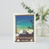Westfjords IJsland reisposter Briefkaart (Staand voorkant)