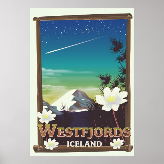 Westfjords IJsland reisposter Poster (Voorkant)