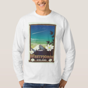 Westfjords IJsland reisposter T-shirt
