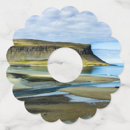 Westfjords, IJsland Wijnglaslabel (Achterkant)