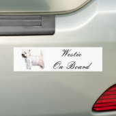 Westie aan boord Bumpersticker (Op auto)
